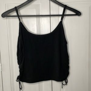 Victorias Secret Ruched Side Tie Cropped Tank Large
